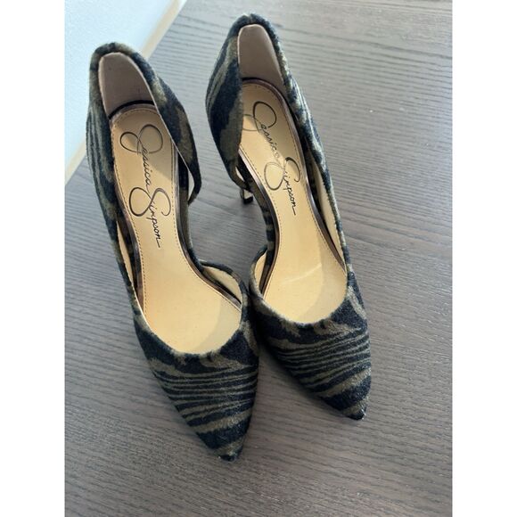 Jessica Simpson Women's Prizma Pointed Toe D'Orsay  Shoes Heels 5 M Green - Picture 4 of 8